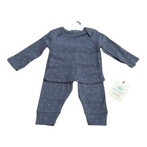 Cloud Island Baby 2-Piece Outfit Set Blue Long Sleeve Top & Pants 0-3M